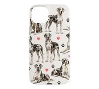 Carcasa para iPhone 15 Plus Patrón de Gran danés Deutsche Dogge