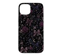 Carcasa para iPhone 15 Plus Patrón de Luna botánica Vintage con diseño Floral, Estilo Bow Coquet