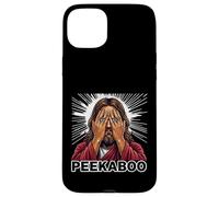 Carcasa para iPhone 15 Plus Peekaboo Jesus Meme Funny Christian Faith Funny Jesus Humor