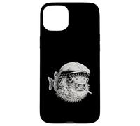 Carcasa para iPhone 15 Plus Pez Globo Cigarrillo Fuma Mafia Meme