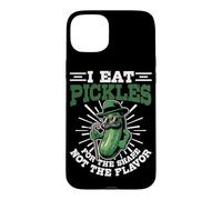 Carcasa para iPhone 15 Plus Pickle Lover Pepino Gimnasio Encurtidos Vegetales Fitness Vegano