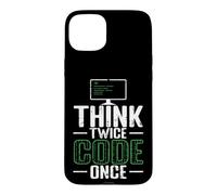 Carcasa para iPhone 15 Plus Piensa Dos Veces código una Vez