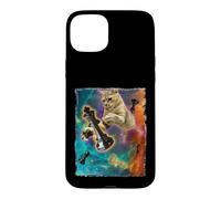 Carcasa para iPhone 15 Plus Piezas de ajedrez Cats in Space