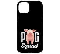 Carcasa para iPhone 15 Plus Pig Squad Team Crew Farmer Group Farm Animal Rosa