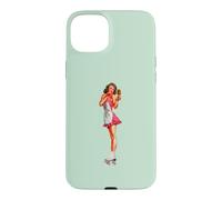Carcasa para iPhone 15 Plus Pin Up Girl Bastante Morena Patines Patines Piernas