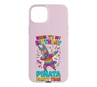 Carcasa para iPhone 15 Plus Piñata Birthday Time Brush It's My Birthday Party Birthday para niños