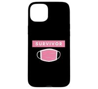 Carcasa para iPhone 15 Plus Pink Face Mask Survivor Cure Cancer Patients