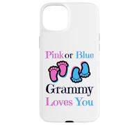 Carcasa para iPhone 15 Plus Pink Or Blue Grammy Loves You Baby Girl Or Boy Pronto