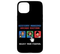 Carcasa para iPhone 15 Plus Pixel Art de 8 bits para Jugadores Retro de History Makers Arcade Edition