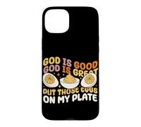 Carcasa para iPhone 15 Plus Pon Esos Huevos en mi Plato Otoño Otoño Divertido Huevo Diablo