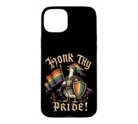 Carcasa para iPhone 15 Plus Pon la bocina a tu Orgullo Medieval REN Faire Goose LGBTQ