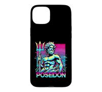 Carcasa para iPhone 15 Plus Poseidón Mitología Griega Antigua Grecia Estilo Vaporwave