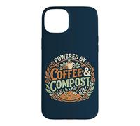Carcasa para iPhone 15 Plus Powered by Coffee & Compost Funny Gardener