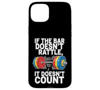 Carcasa para iPhone 15 Plus Powerlifting Gym Humor Heavy Barbell Weightlifting