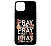 Carcasa para iPhone 15 Plus Pray On It Oración Cristiana Religiosa Escritura bíblica