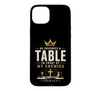 Carcasa para iPhone 15 Plus Prepara una Mesa Delante de mis Enemigos Salmo 23:5
