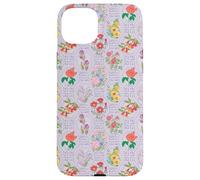 Carcasa para iPhone 15 Plus Preppy Floral on Chinoiserie Trellis en Color Lila