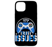 Carcasa para iPhone 15 Plus Problemas de Confianza Funny Gamer Controller Gaming Humor Videojuegos