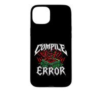 Carcasa para iPhone 15 Plus Programmer Coder Compile Error Heavy Metals Skull
