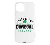 Carcasa para iPhone 15 Plus Propiedad de Donegal Irlanda EST. 1474 Shamrock Distressed BG
