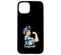 Carcasa para iPhone 15 Plus Proud Strong Finnish Girl Woman Girlfriend Finland Flag