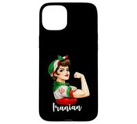 Carcasa para iPhone 15 Plus Proud Strong Iranian Girl Woman Girlfriend Iran Flag
