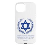 Carcasa para iPhone 15 Plus Psalms 122:6-9 Elegant Star of David Israel Bible Verse
