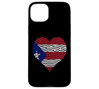 Carcasa para iPhone 15 Plus Puerto Rico corazón Huella Digital Boricua Herencia hispana