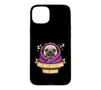 Carcasa para iPhone 15 Plus Pug Do Not Funny Disturb The Cute Snug Burrito Manta Perro