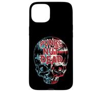 Carcasa para iPhone 15 Plus Punks Not Dead Punk Rock USA Flag Disco de Vinilo LP Skull