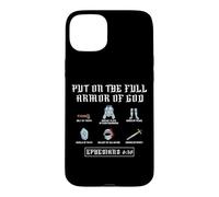 Carcasa para iPhone 15 Plus Put On The Full Armor God Funny Saying Christian