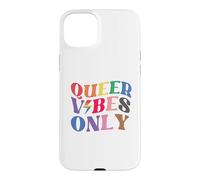 Carcasa para iPhone 15 Plus Queer Vibes Only Gay Pride Month LGBTQ Rainbow Pride Lesbian