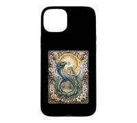 Carcasa para iPhone 15 Plus Quetzalcóatl Dios Azteca Mitología Myan Inca Christian Floral