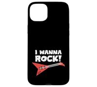 Carcasa para iPhone 15 Plus Quiero Rock, Guitarrista de Banda, Música Punk Rock, Rock'n Roll