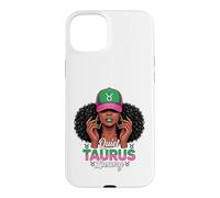 Carcasa para iPhone 15 Plus Quiet Luxury Taurus Afro Women Pink Green Cap Black Girl