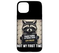 Carcasa para iPhone 15 Plus Raccoon Mugshot Trash Panda en Problemas no es mi Primera Vez
