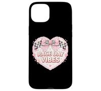 Carcasa para iPhone 15 Plus Race Day Vibes - Arco de Coqueta a Cuadros para Mujer y niña