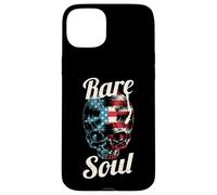 Carcasa para iPhone 15 Plus Rare Soul Music Vintage USA Flag DJ Tocadiscos Vinilo Calavera