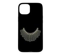 Carcasa para iPhone 15 Plus RBG Ruth Bader Ginsburg Dissent Collar patrón