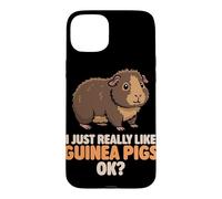 Carcasa para iPhone 15 Plus Realmente me Gustan los Conejillos de Indias Ok Cute Teddy Guinea Pig
