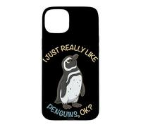 Carcasa para iPhone 15 Plus Realmente me Gustan los pingüinos Ok Animal Pingüino de Magallanes