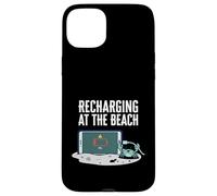 Carcasa para iPhone 15 Plus Recharging At The Beach Low Battery Crab Phone