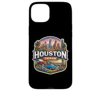 Carcasa para iPhone 15 Plus Recuerdo de Houston Texas City State Vintage Viaje Memorabilia