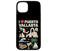 Carcasa para iPhone 15 Plus Recuerdo de Viaje I Love Puerto Vallarta México