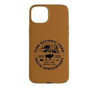 Carcasa para iPhone 15 Plus Recuerdo del Centenario del 100 Aniversario del Parque Nacional Zion
