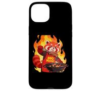 Carcasa para iPhone 15 Plus Red Panda Cooking Grill BBQ Funny Gift Red Panda