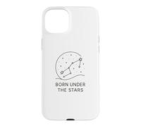 Carcasa para iPhone 15 Plus Regalo de astrología Born Under The Stars para fanáticos