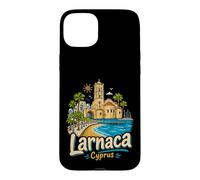 Carcasa para iPhone 15 Plus Regalo de Recuerdo de Viaje de Larnaca Chipre Dibujado a Mano