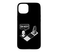 Carcasa para iPhone 15 Plus Regalo Divertido para Jugador de ajedrez Oh No Springer