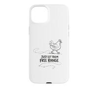 Carcasa para iPhone 15 Plus Regalo para Amante de Las gallinas Just Let Them Free Range